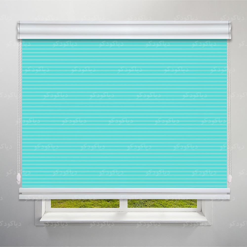 عکس محصول پرده شب و روز 1 سانتی رنگ فیروزه ای کد COL-13