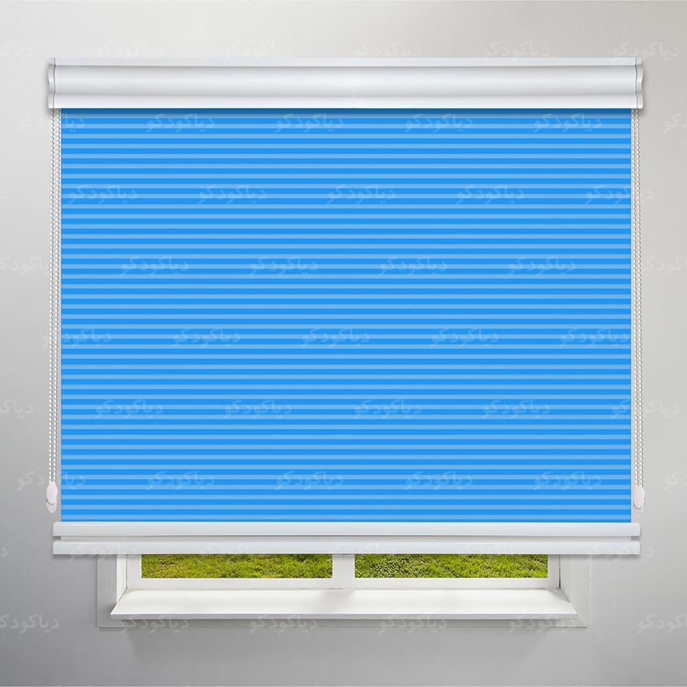 عکس محصول پرده شب و روز 1 سانتی رنگ آبی کد COL-14