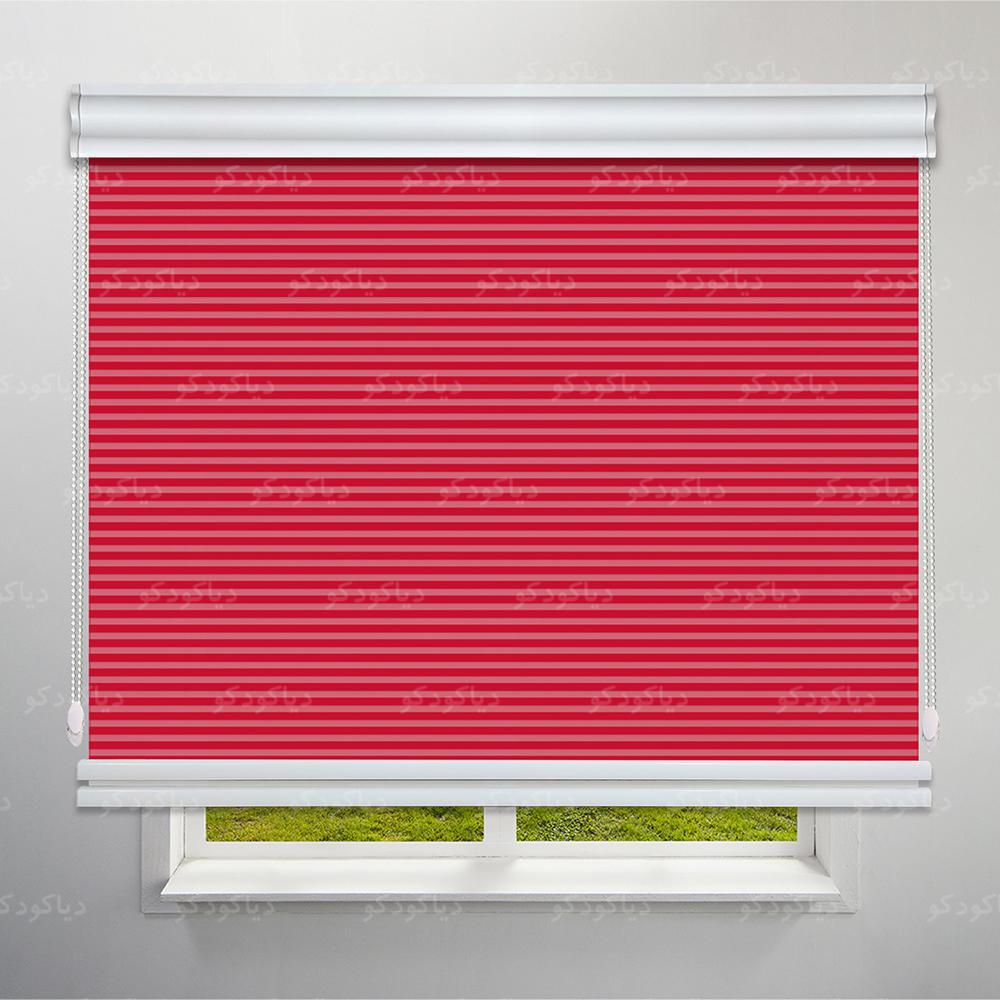 عکس محصول پرده شب و روز 1 سانتی رنگ قرمز کد COL-17
