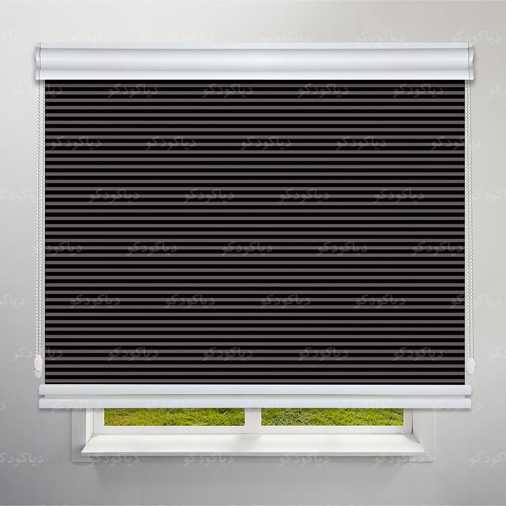 عکس محصول پرده شب و روز 1 سانتی رنگ مشکی کد COL-22