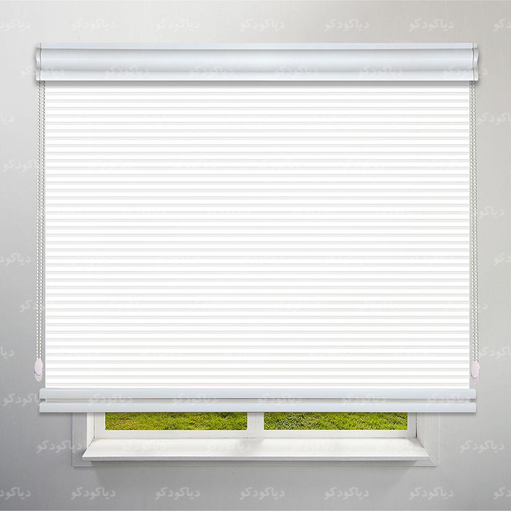 عکس محصول پرده شب و روز 1 سانتی رنگ سفید کد COL-24