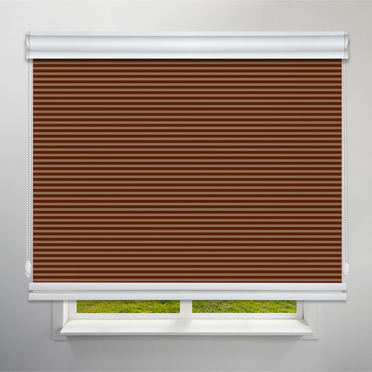 عکس محصول پرده شب و روز 1 سانتی رنگ قهوه ای کد COL-06