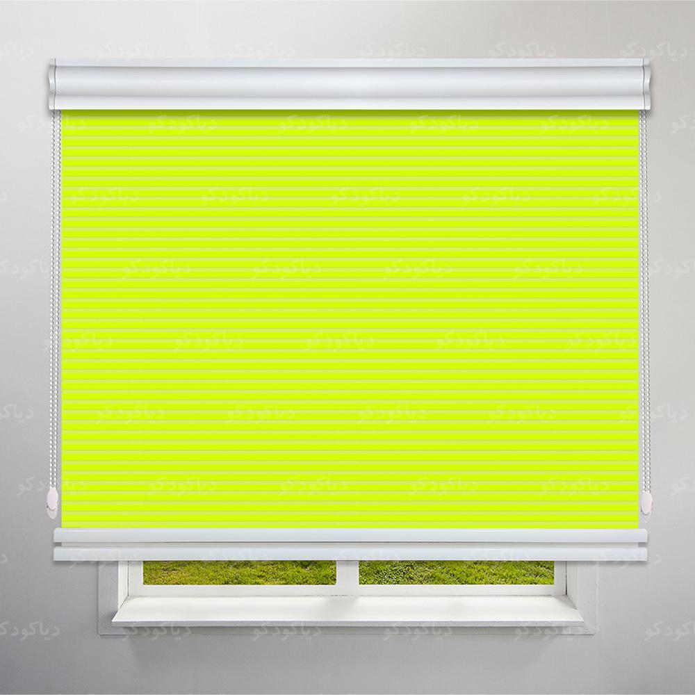 عکس محصول پرده شب و روز 1 سانتی رنگ زرد لیمویی کد COL-08