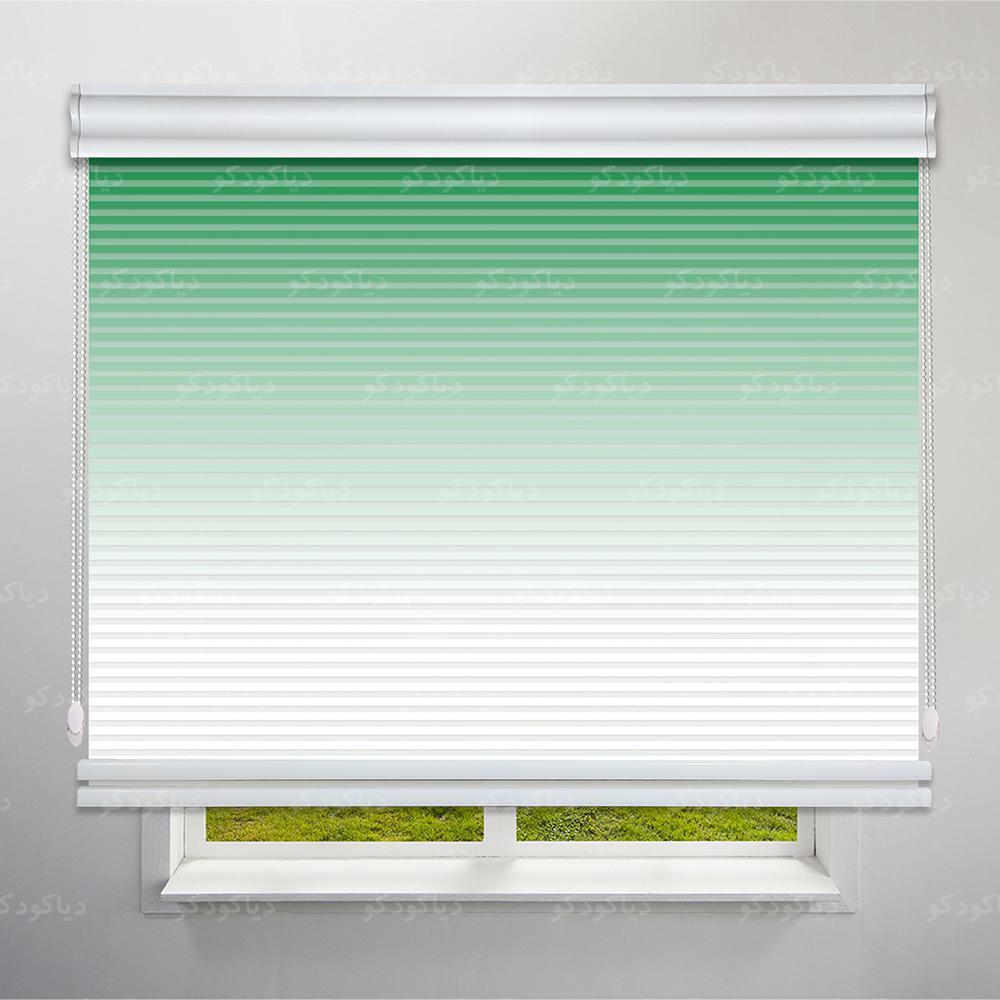 عکس محصول پرده شب و روز 1 سانتی طرح گردینت رنگ سبز تیره کد HS1-10