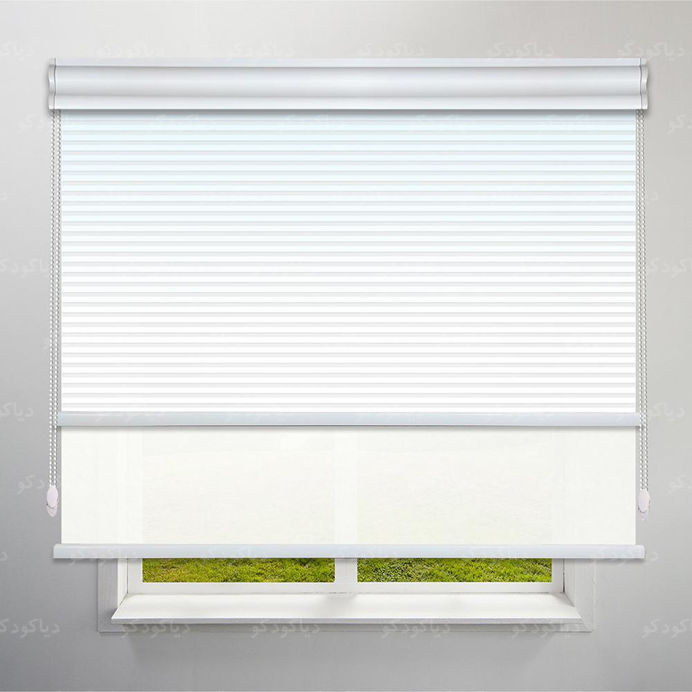 عکس محصول پرده شب و روز 1 سانتی طرح گردینت رنگ آبی یخی کد HS1-12