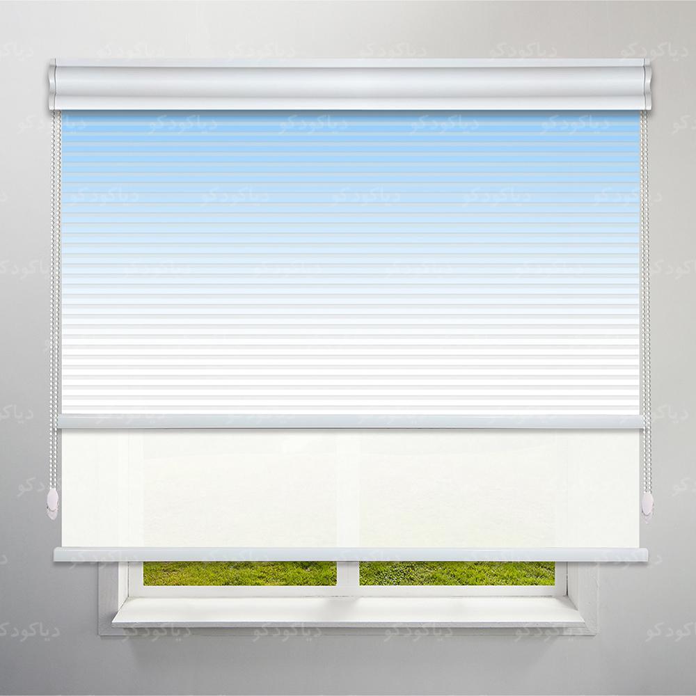 عکس محصول پرده شب و روز 1 سانتی طرح گردینت رنگ آبی کد HS1-14