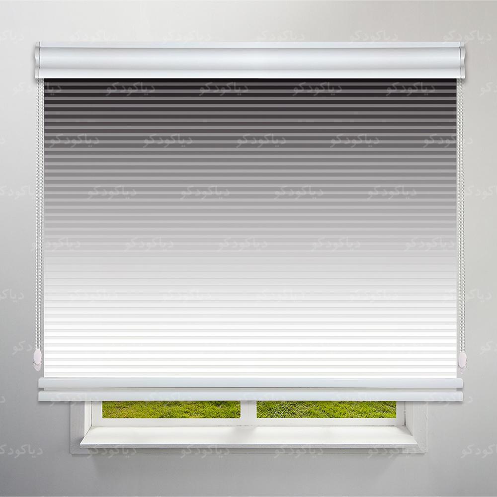 عکس محصول پرده شب و روز 1 سانتی طرح گردینت رنگ مشکی کد HS1-22