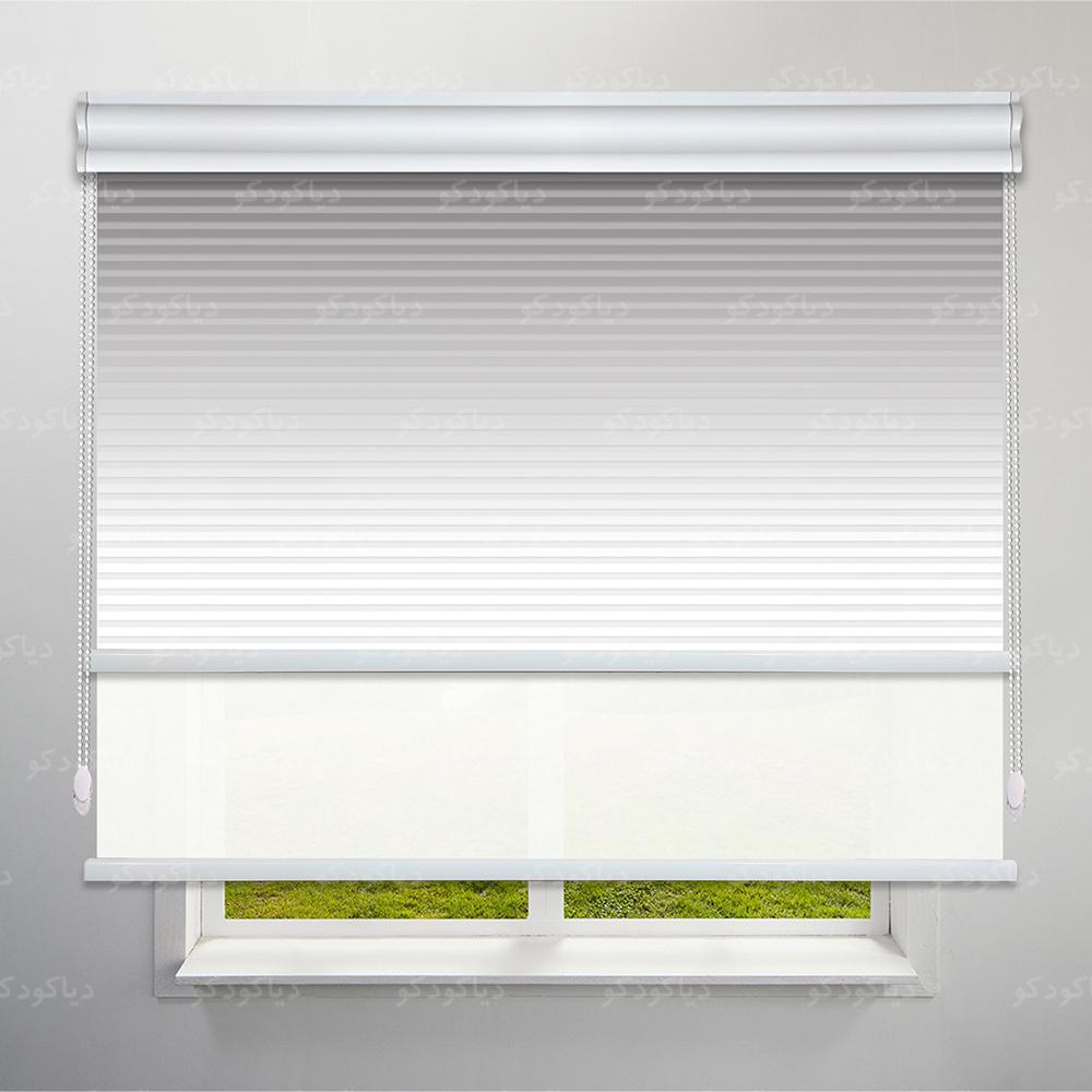 عکس محصول پرده شب و روز 1 سانتی طرح گردینت رنگ طوسی کد HS1-03