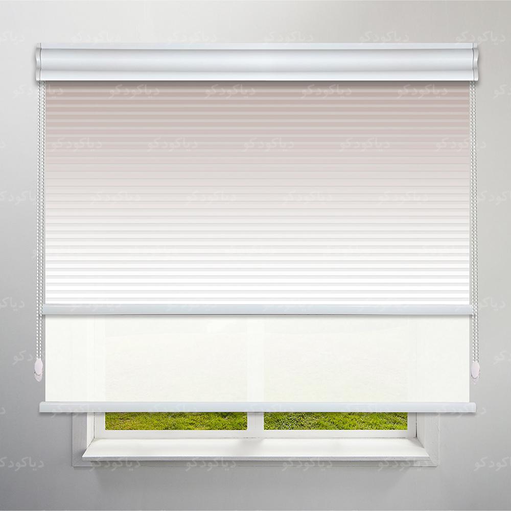 عکس محصول پرده شب و روز 1 سانتی طرح گردینت رنگ قهوه ای کد HS1-06