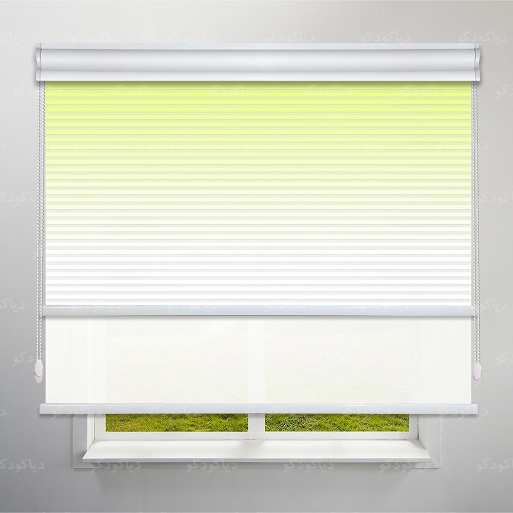 عکس محصول پرده شب و روز 1 سانتی طرح گردینت رنگ زرد لیمویی کد HS1-08