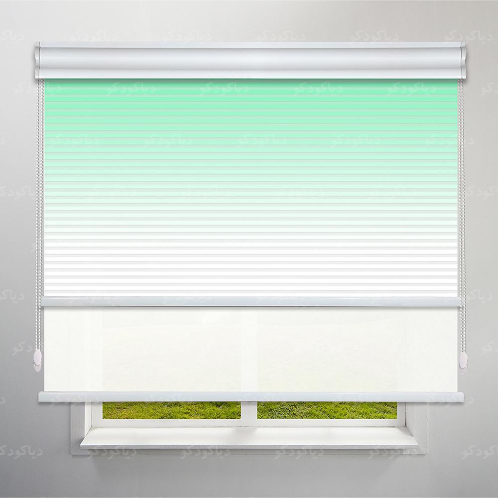 عکس محصول پرده شب و روز 1 سانتی طرح گردینت رنگ سبز کد HS1-09