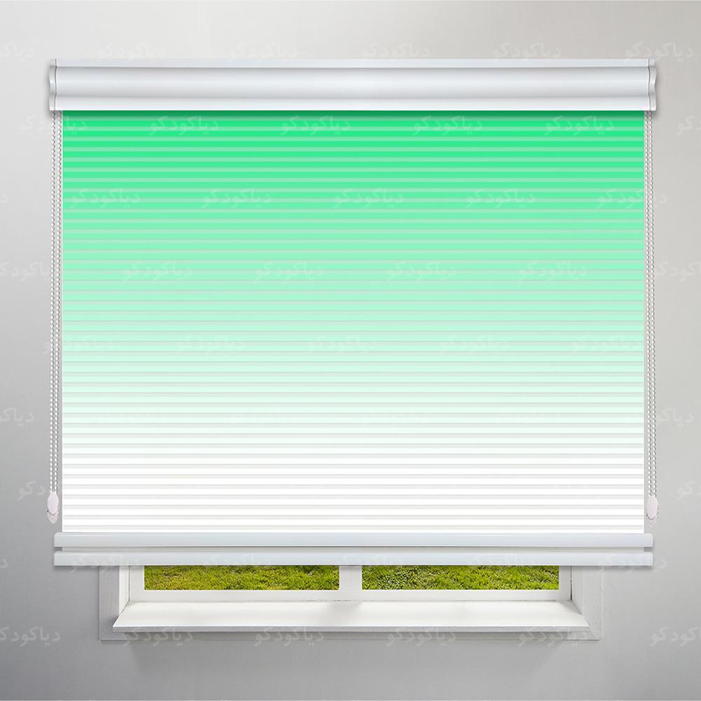 عکس محصول پرده شب و روز 1 سانتی طرح گردینت رنگ سبز کد HS1-09