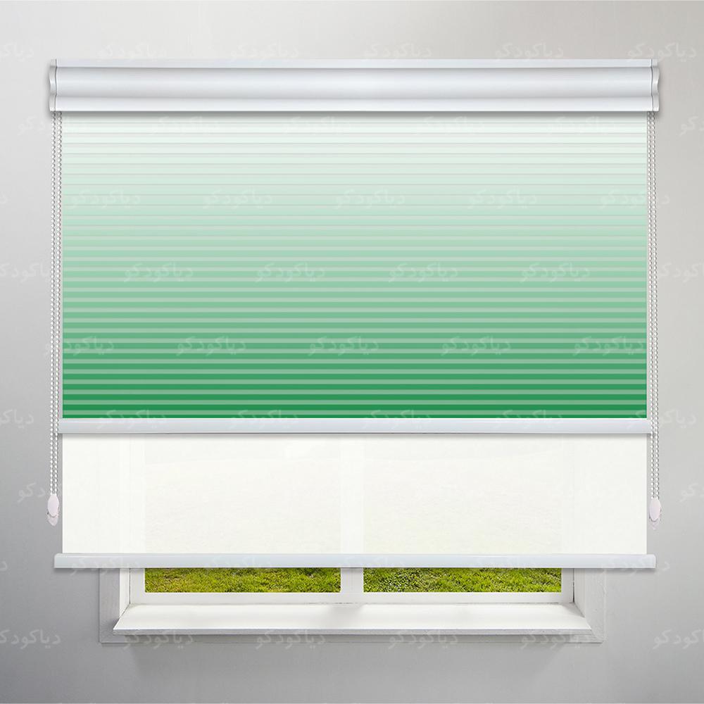 عکس محصول پرده شب و روز 1 سانتی طرح گردینت رنگ سبز تیره کد HS1-10