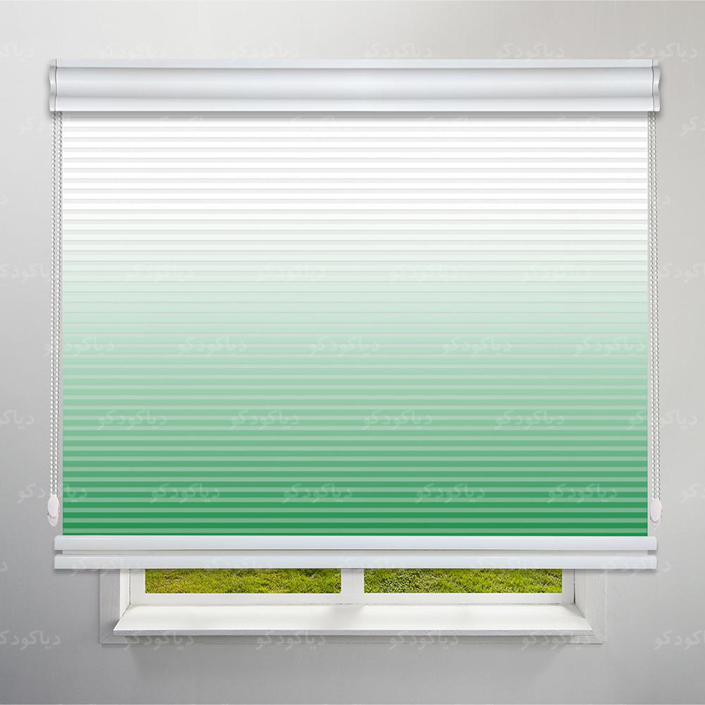 عکس محصول پرده شب و روز 1 سانتی طرح گردینت رنگ سبز تیره کد HS1-10