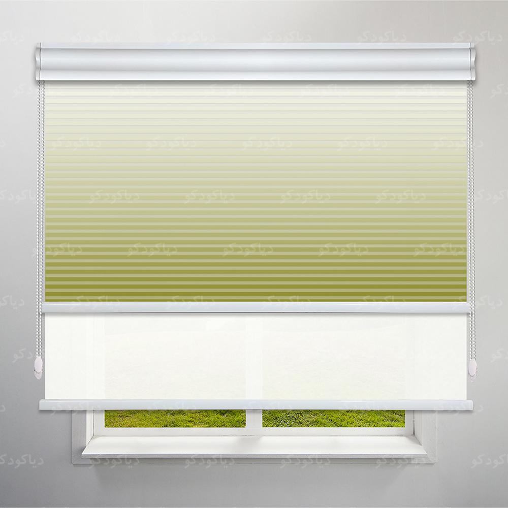 عکس محصول پرده شب و روز 1 سانتی طرح گردینت رنگ سبز زیتونی کد HS2-11