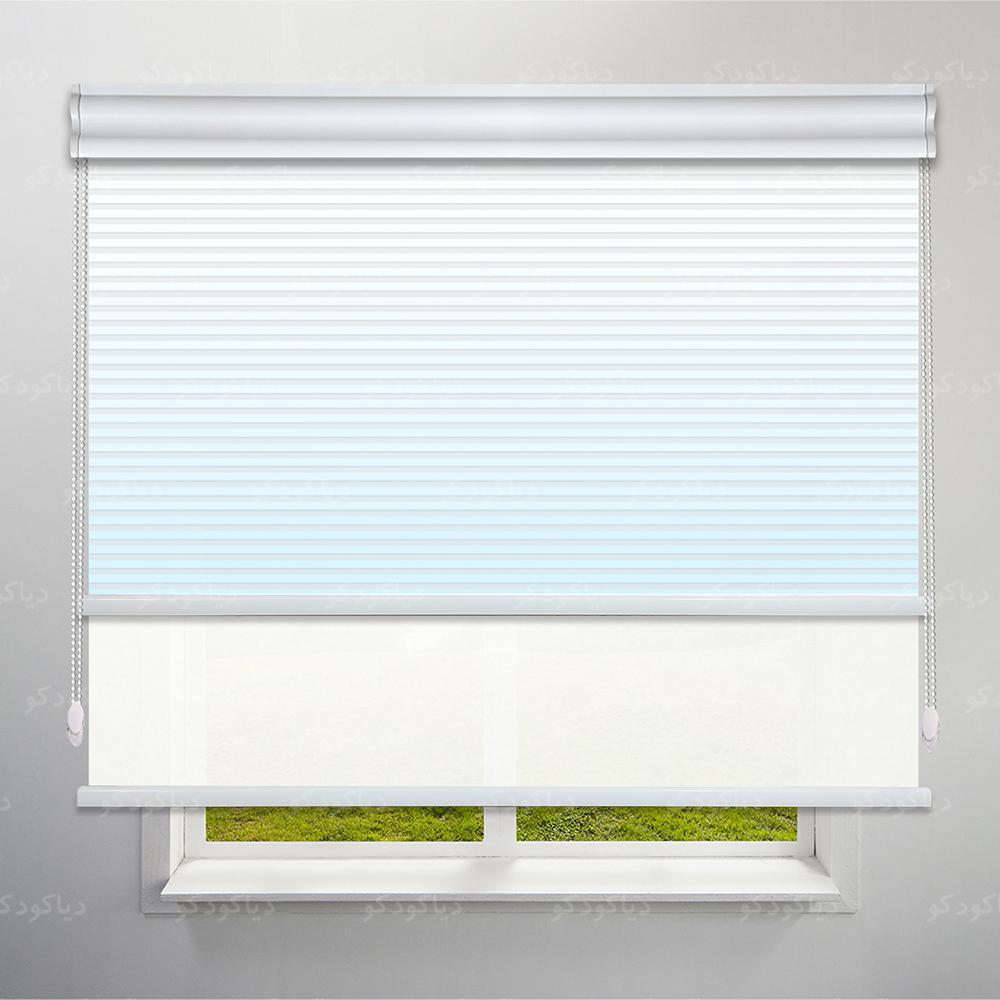 عکس محصول پرده شب و روز 1 سانتی طرح گردینت رنگ آبی یخی کد HS1-12