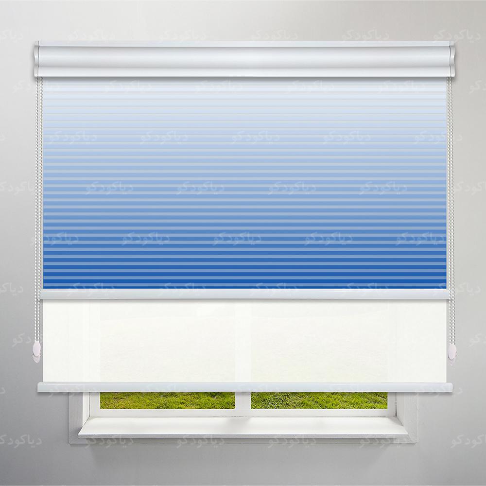 عکس محصول پرده شب و روز 1 سانتی طرح گردینت رنگ سرمه ای کد HS2-15