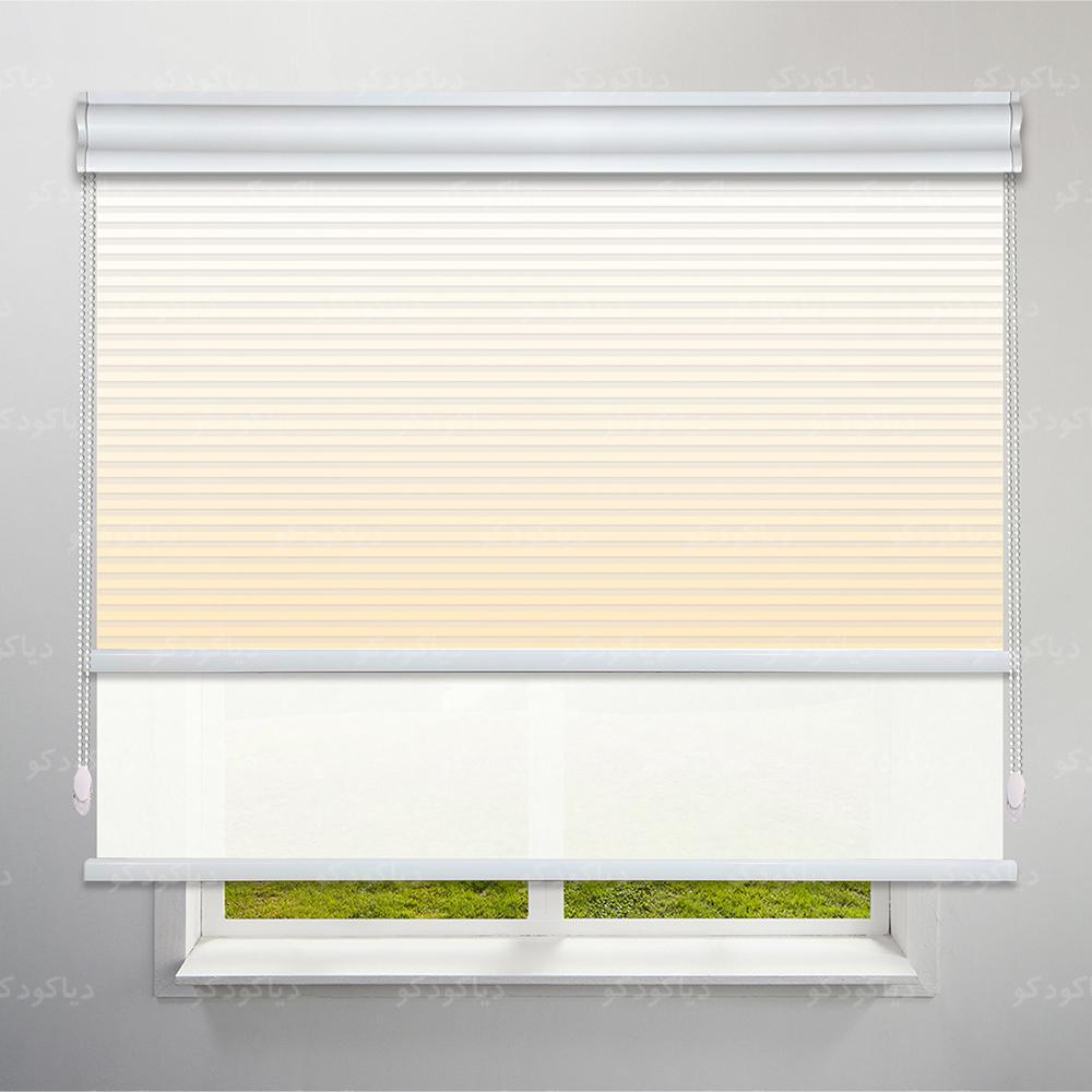 عکس محصول پرده شب و روز 1 سانتی طرح گردینت رنگ کرم کد HS1-01