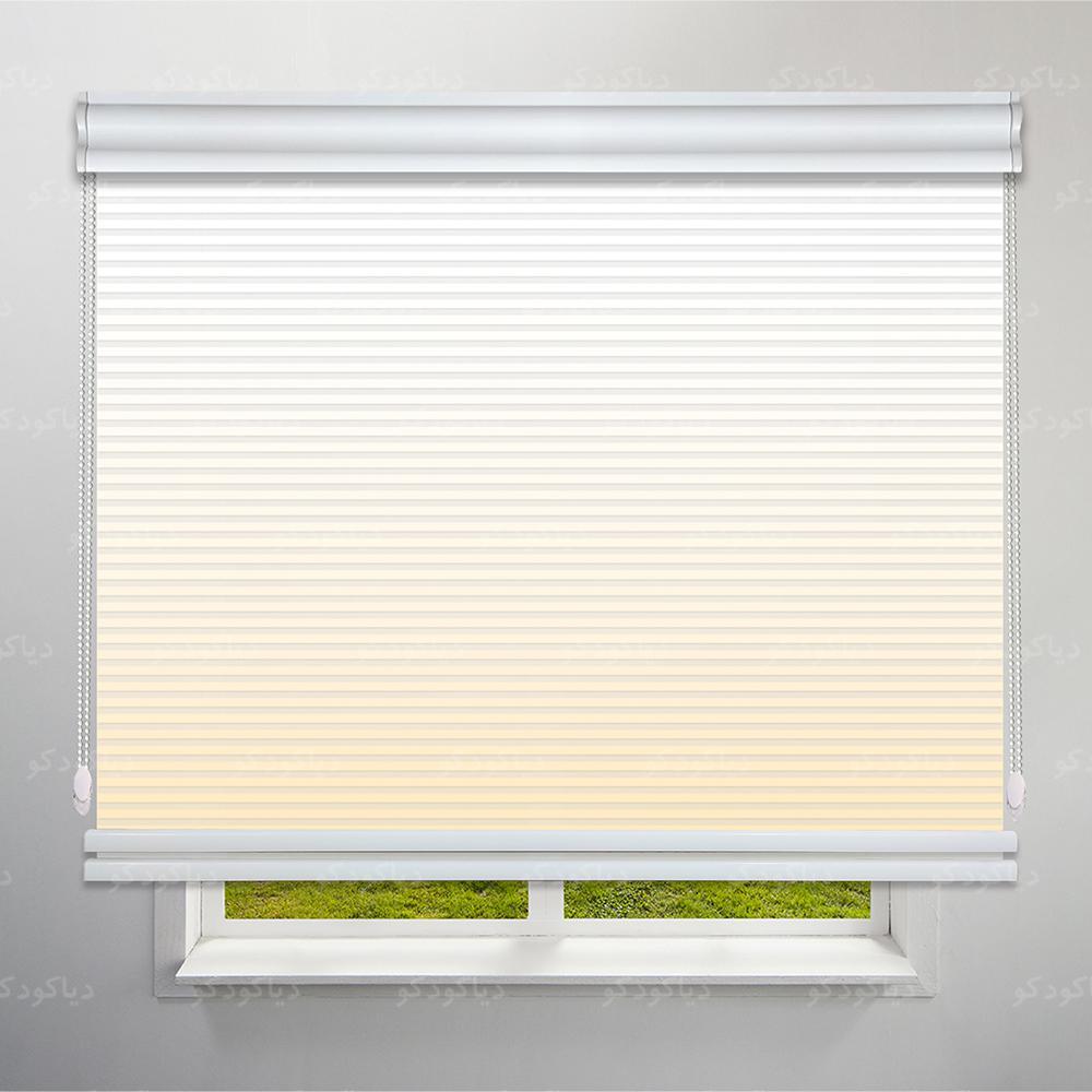 عکس محصول پرده شب و روز 1 سانتی طرح گردینت رنگ کرم کد HS1-01