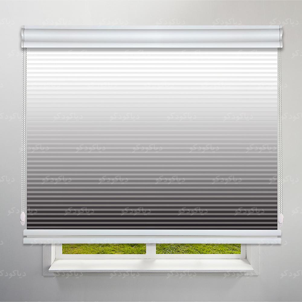 عکس محصول پرده شب و روز 1 سانتی طرح گردینت رنگ مشکی کد HS2-22