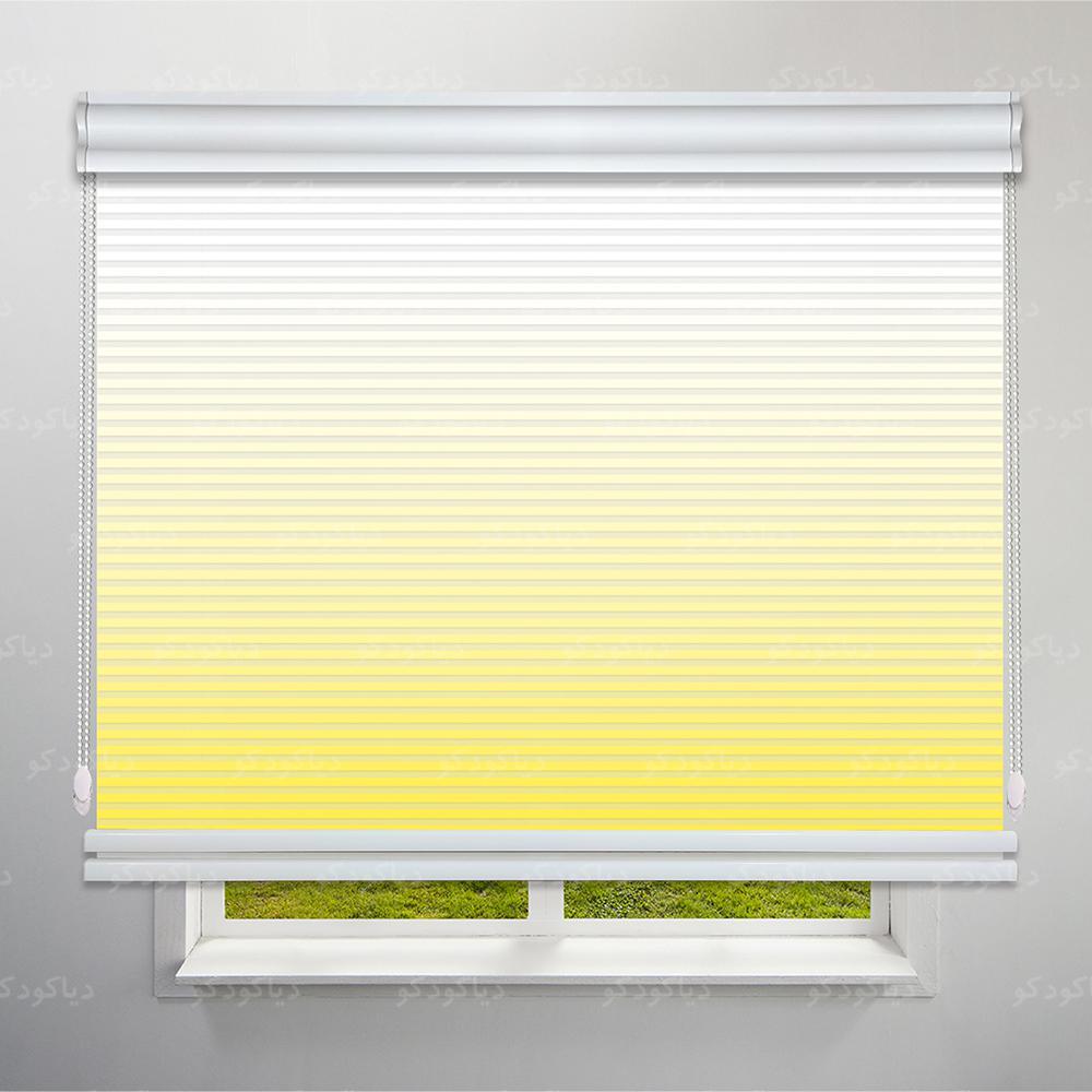 عکس محصول پرده شب و روز 1 سانتی طرح گردینت رنگ زرد کد HS1-02