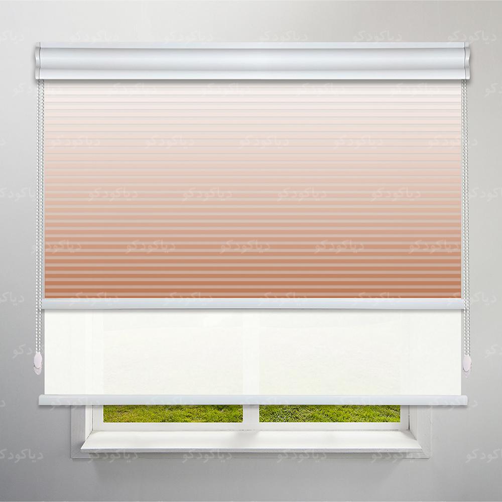 عکس محصول پرده شب و روز 1 سانتی طرح گردینت رنگ قهوه ای شتری کد HS2-05