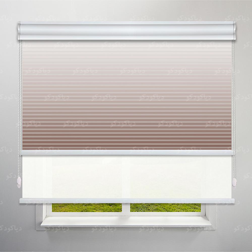 عکس محصول پرده شب و روز 1 سانتی طرح گردینت رنگ قهوه ای کد HS1-06