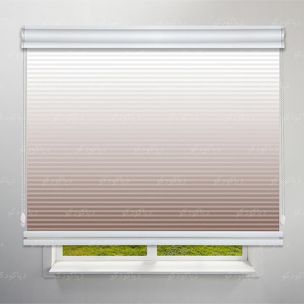 عکس محصول پرده شب و روز 1 سانتی طرح گردینت رنگ قهوه ای کد HS1-06