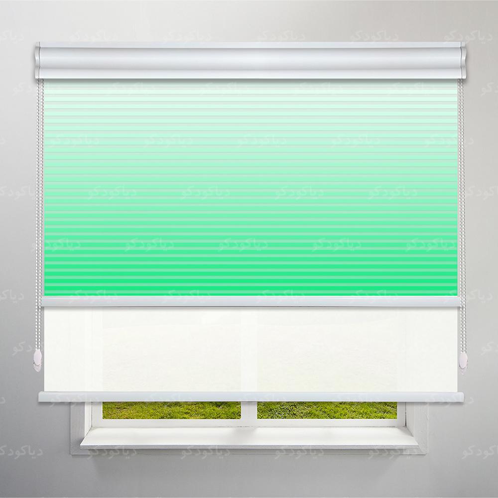 عکس محصول پرده شب و روز 1 سانتی طرح گردینت رنگ سبز کد HS2-09