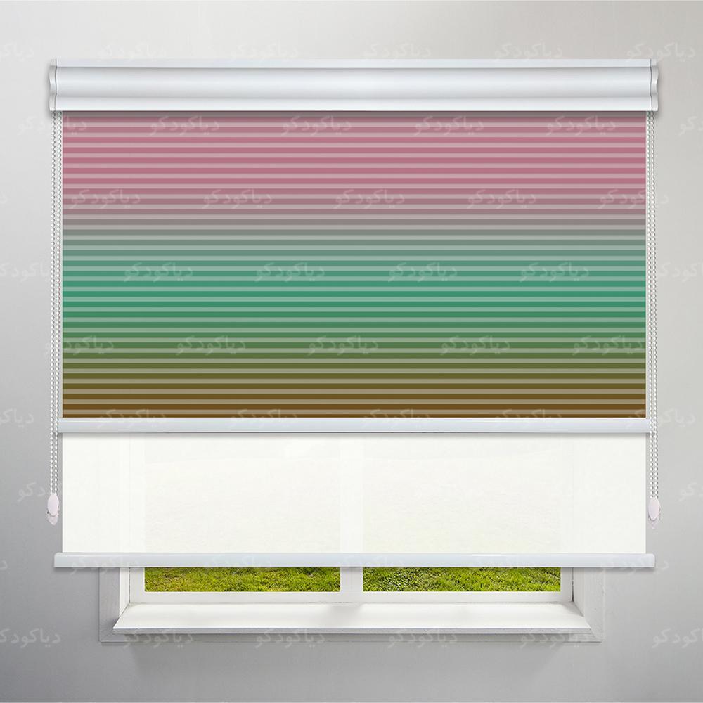 عکس محصول پرده شب و روز 1 سانتی طرح طیف رنگی کد RC-03