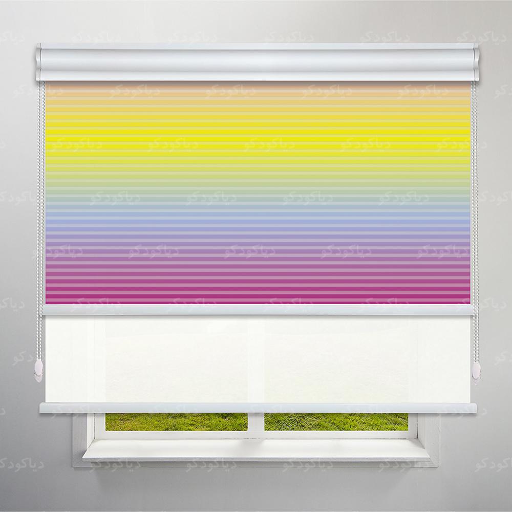 عکس محصول پرده شب و روز 1 سانتی طرح طیف رنگی کد RC-04