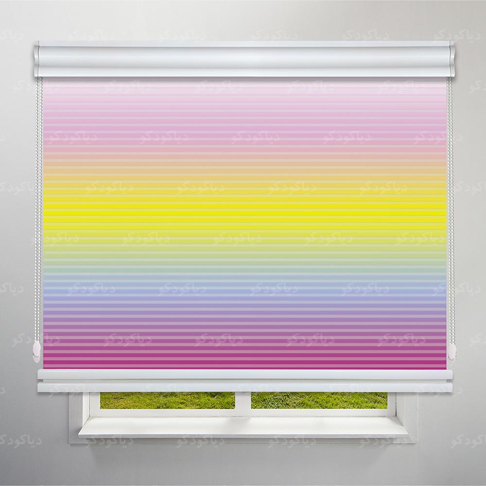 عکس محصول پرده شب و روز 1 سانتی طرح طیف رنگی کد RC-04