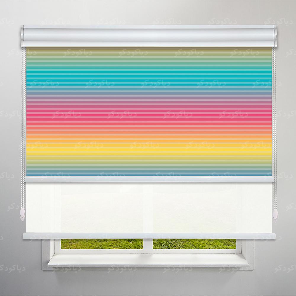 عکس محصول پرده شب و روز 1 سانتی طرح طیف رنگی کد RC-06