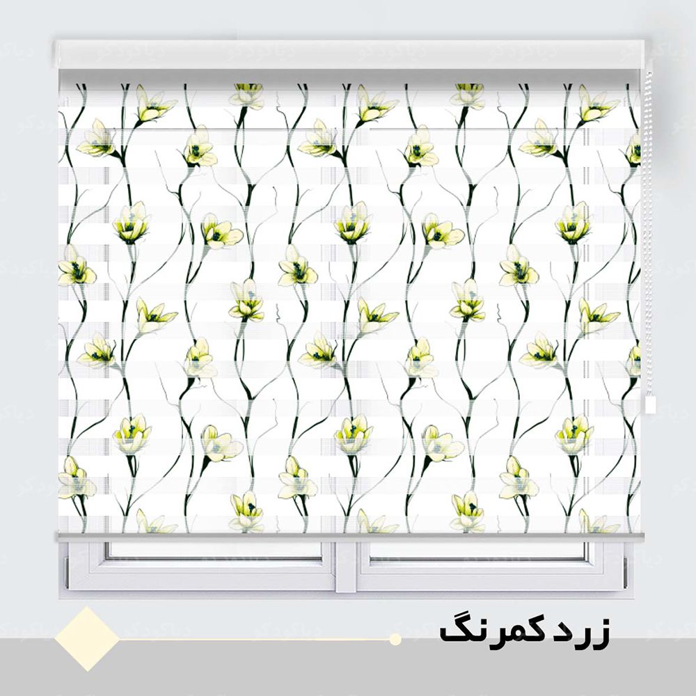پرده زبرا طرح گل کد TO-3