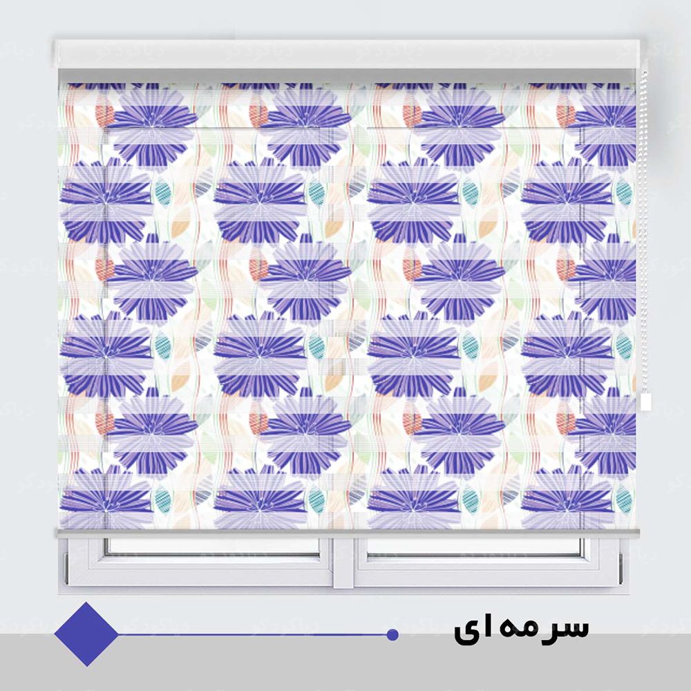 پرده زبرا طرح گل کد TO-8