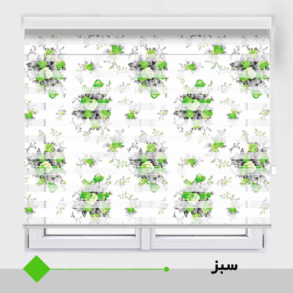 پرده زبرا طرح گل کد TO-13